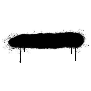 grafiti spreyi boyalı çizgiler. Siyah mürekkep lekeleri beyaz arkaplanda izole edilmiş..