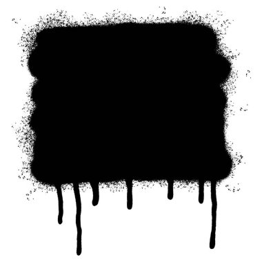 grafiti spreyi boyalı çizgiler. Siyah mürekkep lekeleri beyaz arkaplanda izole edilmiş..