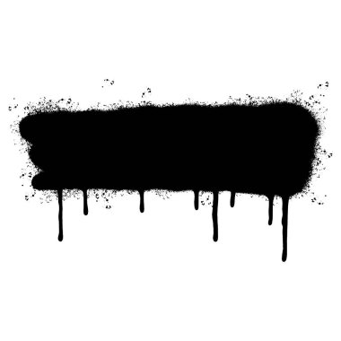 grafiti spreyi boyalı çizgiler. Siyah mürekkep lekeleri beyaz arkaplanda izole edilmiş..