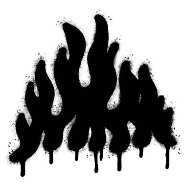 Sprey boyalı Duvar Yazısı Alevi simgesi Beyaz bir arkaplan ile izole edilmiş.
