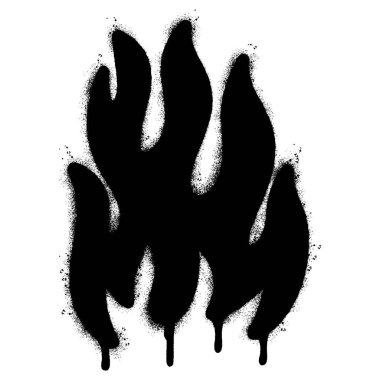 Sprey boyalı Duvar Yazısı Alevi simgesi Beyaz bir arkaplan ile izole edilmiş.