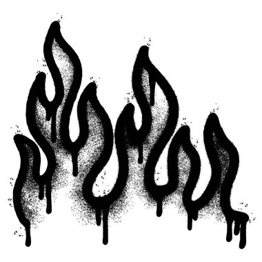 Sprey boyalı Duvar Yazısı Alevi simgesi Beyaz bir arkaplan ile izole edilmiş.