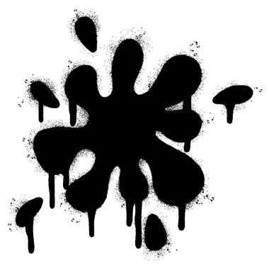 Sprey boyalı Grafiti Suyu sıçrama ikonu beyaz arkaplan ile izole edilmiş. Vektör illüstrasyonu.