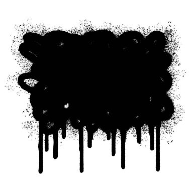 grafiti spreyi boyalı çizgiler. Siyah mürekkep lekeleri beyaz arkaplanda izole edilmiş..