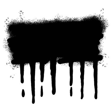 grafiti spreyi boyalı çizgiler. Siyah mürekkep lekeleri beyaz arkaplanda izole edilmiş..