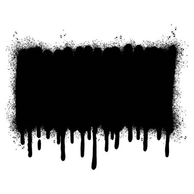 grafiti spreyi boyalı çizgiler. Siyah mürekkep lekeleri beyaz arkaplanda izole edilmiş..