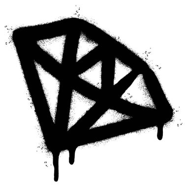 Sprey boyalı Graffiti elması, beyaz bir arkaplan ile izole edilmiş..