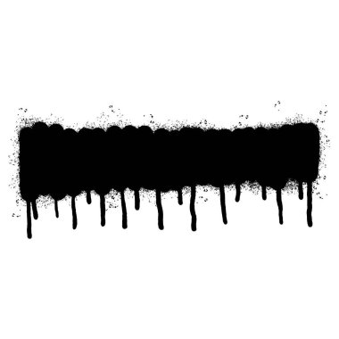 grafiti spreyi boyalı çizgiler. Siyah mürekkep lekeleri beyaz arkaplanda izole edilmiş..