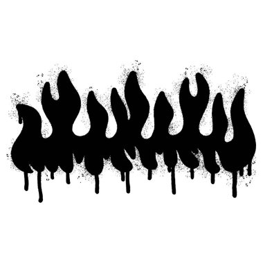 Sprey boyalı Duvar Yazısı Alevi simgesi Beyaz bir arkaplan ile izole edilmiş.