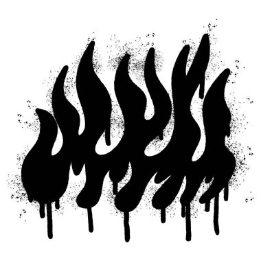 Sprey boyalı Duvar Yazısı Alevi simgesi Beyaz bir arkaplan ile izole edilmiş.