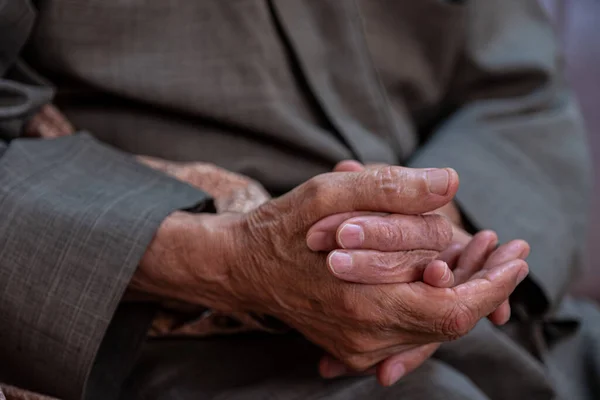 Arabic old couples love each other while holding their hands