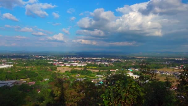 Výhled Hory Mraky Jasné Počasí Thajsku — Stock video