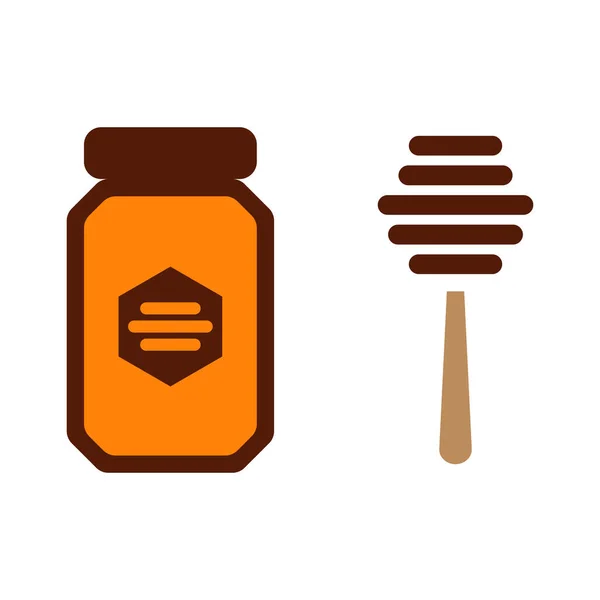 Illustration Healthy Honey Drink — Stock Vector