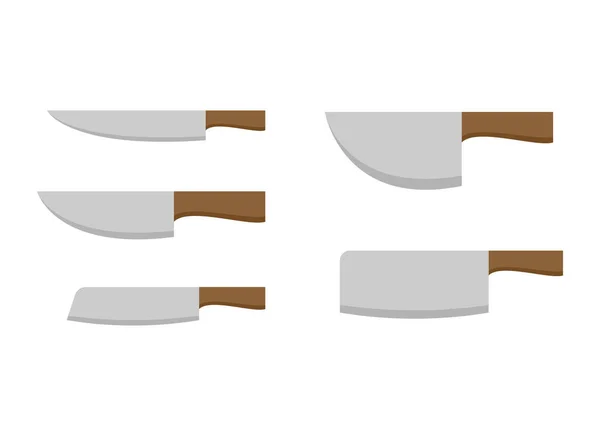 说明各种锋利刀具的形状 — 图库矢量图片
