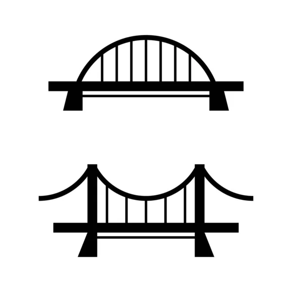 Satır Biçimli Basit Bir Köprünün Canlandırması — Stok Vektör