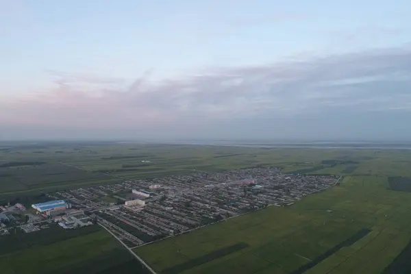 Luftaufnahme Der Stadt Des Flughafens — Stockfoto