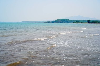 Güzel kumsalın dış perspektifinden uzak görünüyor.. 