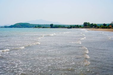 Güzel kumsalın dış perspektifinden uzak görünüyor.. 