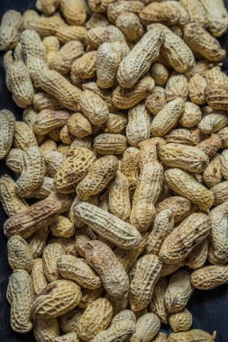 Tam çerçeve fıstık, bir frezede tuzlanmış fasulye, bir frezede bir grup fıstık..