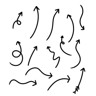 Şablon için el çizimi ok tasarımı