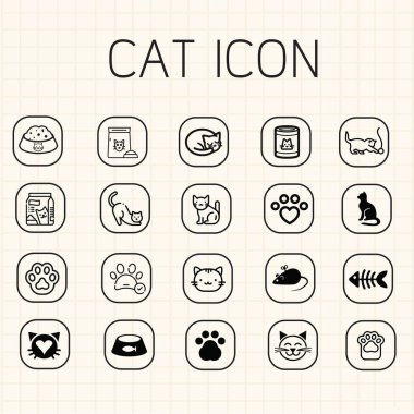 şablon için kedi simgesi tasarımı