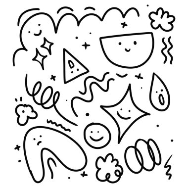 şablon için şirin çizgi karalama