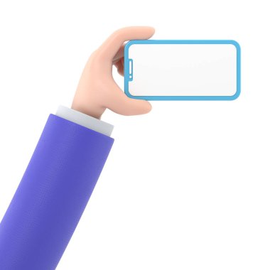 Beyaz arka planda akıllı telefon. izole edilmiş 3d