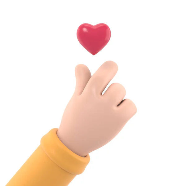 Illustration Hand Heart — Stock Photo, Image