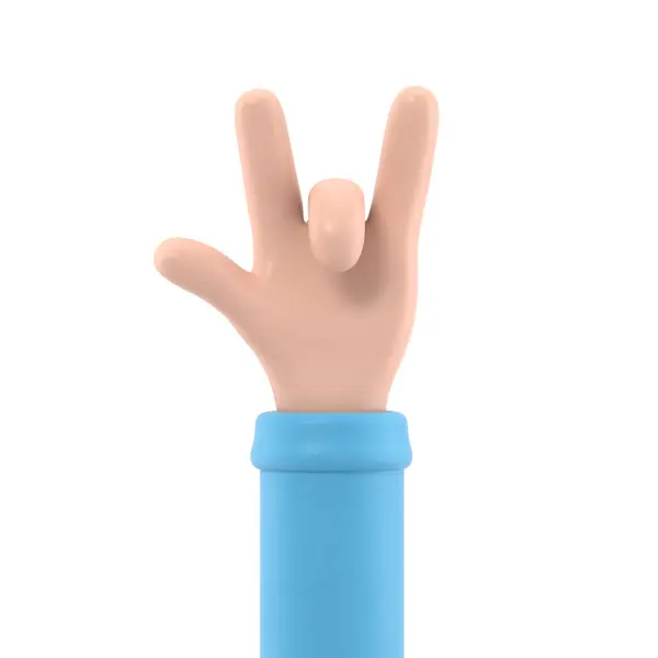 Cartoon Character Sign Gesture — Stock Photo, Image
