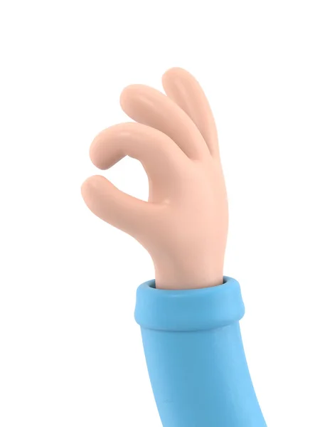 Голубая Резиновая Перчатка Руке Белом Фоне — стоковое фото