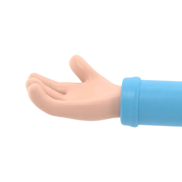 Hand Hält Blaues Spielzeug — Stockfoto