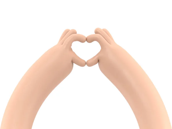 Menschliche Hand Die Herzform Bildet — Stockfoto