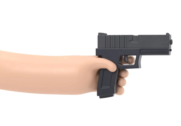 Рука Тримає Пістолет Ізольовано — стокове фото