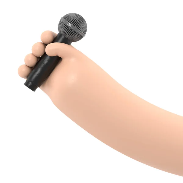 Menschliche Hand Hält Mikrofon — Stockfoto