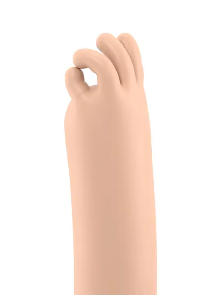 指で人間の足の3Dイラスト — ストック写真