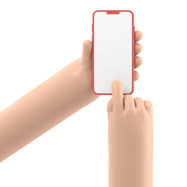スマートフォンによる3Dレンダリング — ストック写真
