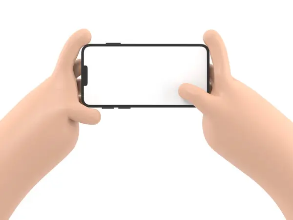 Handhållen Smartphone Med Blank Skärm Destruering — Stockfoto