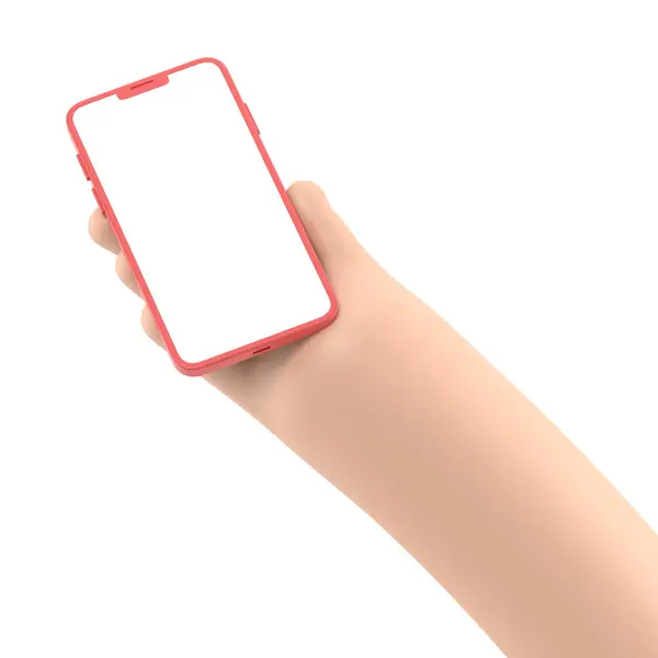Hand Red Phone — Stock Photo, Image