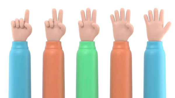 Χέρι Τον Αριθμό Πέντε — Φωτογραφία Αρχείου