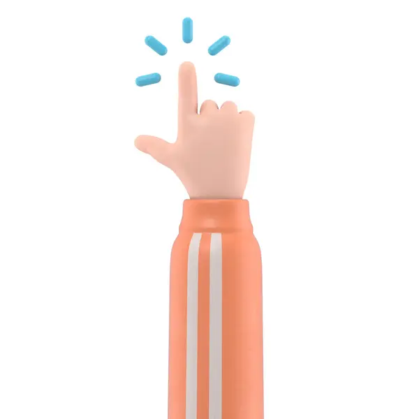 Darstellung Einer Hand Mit Einem Finger — Stockfoto