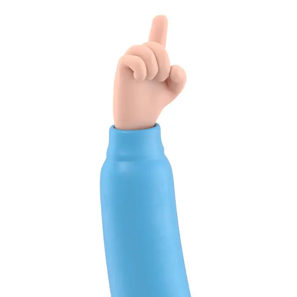 Синий Резиновые Пальцы Большим Пальцем Вниз Жест Изолирован Белом Фоне — стоковое фото