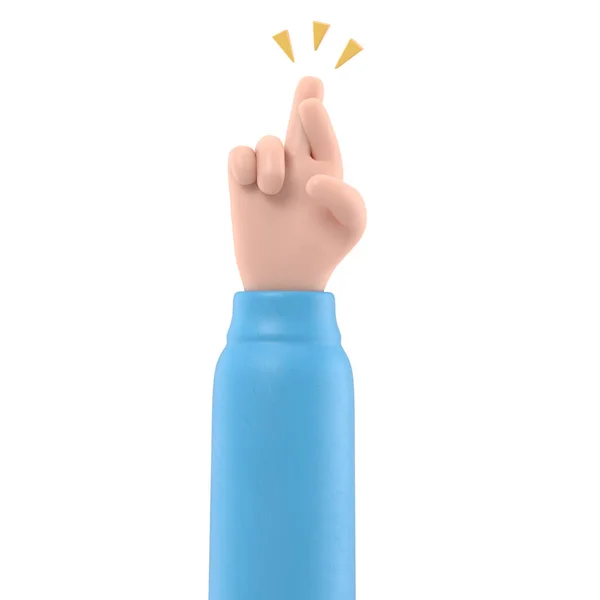 Απόδοση Χέρι Κρατώντας Μπλε Χειρονομία Αντίχειρα Απομονώνονται Λευκό — Φωτογραφία Αρχείου