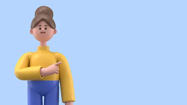 漫画キャラクターのビジネスコンセプトの3Dイラスト 人々はさまざまなポーズにあり ツールを保持し 動きを作っています キャリア素材 3Dレンダリング — ストック写真