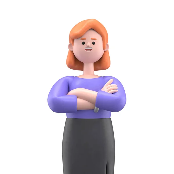 Ilustração Personagens Desenhos Animados Conceito Negócio Pessoas Estão Várias Poses — Fotografia de Stock