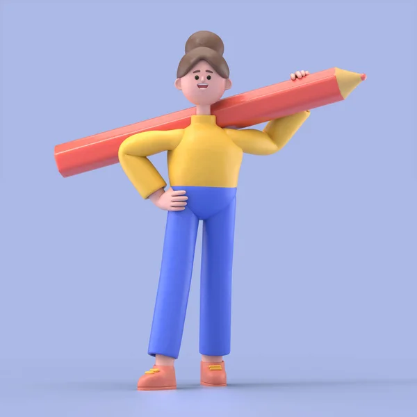 3D illustration of cartoon characters business concept.People are in various poses, holding tools, and making movements. career material.3D rendering