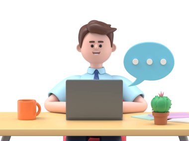 Çizgi film karakterlerinin 3 boyutlu tasviri iş kavramı. İnsanlar çeşitli pozlarda, ellerinde aletler ve hareketler tutuyorlar. kariyer materyali 3D oluşturma