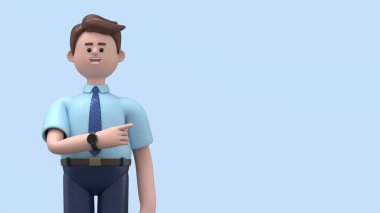 Çizgi film karakterlerinin 3 boyutlu tasviri iş kavramı. İnsanlar çeşitli pozlarda, ellerinde aletler ve hareketler tutuyorlar. kariyer materyali 3D oluşturma