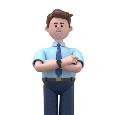 Çizgi film karakterlerinin 3 boyutlu tasviri iş kavramı. İnsanlar çeşitli pozlarda, ellerinde aletler ve hareketler tutuyorlar. kariyer materyali 3D oluşturma