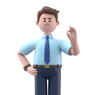 Çizgi film karakterlerinin 3 boyutlu tasviri iş kavramı. İnsanlar çeşitli pozlarda, ellerinde aletler ve hareketler tutuyorlar. kariyer materyali 3D oluşturma