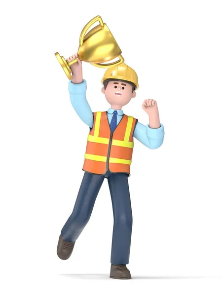 Illustration Cartoon Characters Business Concept People Various Poses Holding Tools — Stock Photo, Image